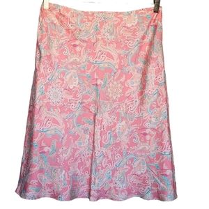 Ann Taylor Pink Floral Print Skirt. Size 14